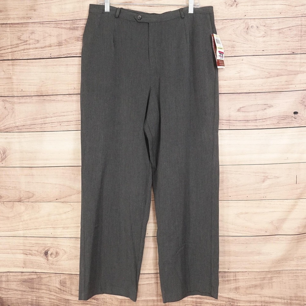 JM Collection Pants Womens 18 Short Gray Ponte Dress Stretch Pull On 34x28.5